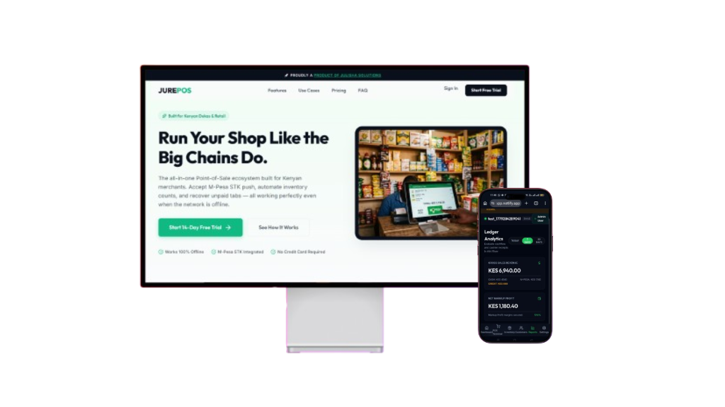 JURE POS works on Desktop and Mobile